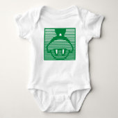 MARVIN HET MARTIAN™ Gestreept pictogram Romper (Voorkant)