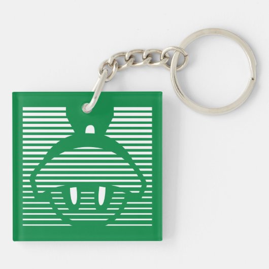 MARVIN HET MARTIAN™ Gestreept pictogram Sleutelhanger (Achterkant)
