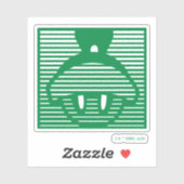 MARVIN HET MARTIAN™ Gestreept pictogram Sticker (Vel)