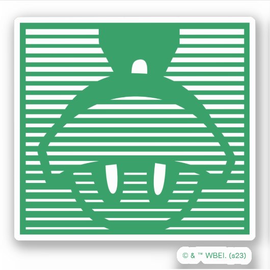 MARVIN HET MARTIAN™ Gestreept pictogram Sticker (Voorkant)