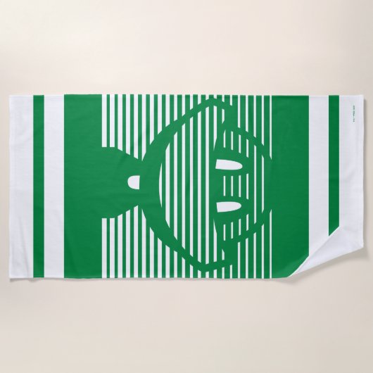 MARVIN HET MARTIAN™ Gestreept pictogram Strandlaken (Voorkant)