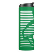 MARVIN HET MARTIAN™ Gestreept pictogram Thermosbeker (Gedraaid links)