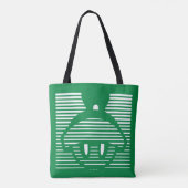 MARVIN HET MARTIAN™ Gestreept pictogram Tote Bag (Achterkant)