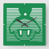 MARVIN HET MARTIAN™ Gestreept pictogram Vierkante Klok (Voorkant)