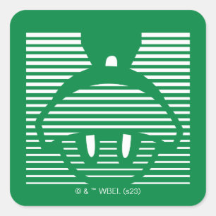 MARVIN HET MARTIAN™ Gestreept pictogram Vierkante Sticker