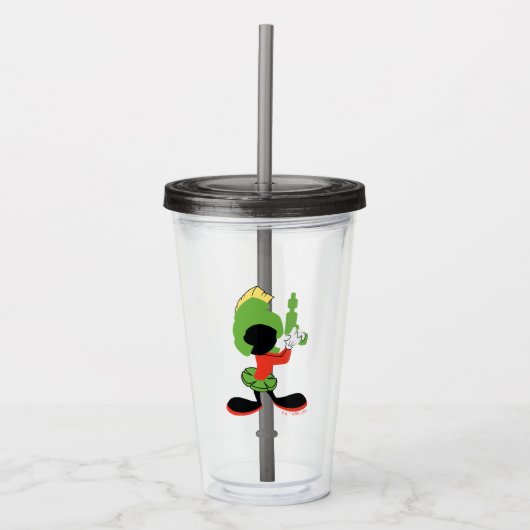 MARVIN HET MARTIAN™ silhouet met raygun Acryl Drinkbeker (Voorkant)