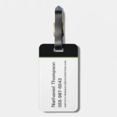 MARVIN HET MARTIAN™ silhouet met raygun Bagagelabel (Achterkant verticaal)