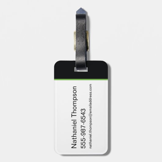 MARVIN HET MARTIAN™ silhouet met raygun Bagagelabel (Achterkant verticaal)