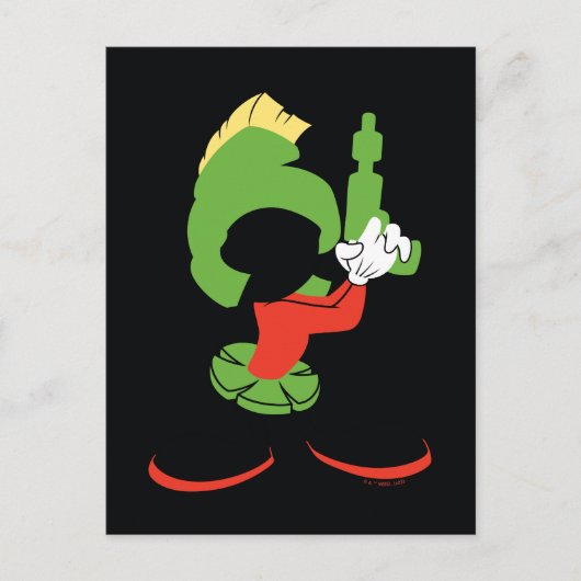 MARVIN HET MARTIAN™ silhouet met raygun Briefkaart (Voorkant)
