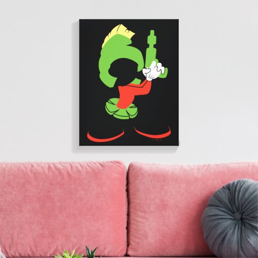 MARVIN HET MARTIAN™ silhouet met raygun Canvas Afdruk (Insitu (Woonkamer))