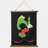 MARVIN HET MARTIAN™ silhouet met raygun Hangend Wandkleed (Voorkant)