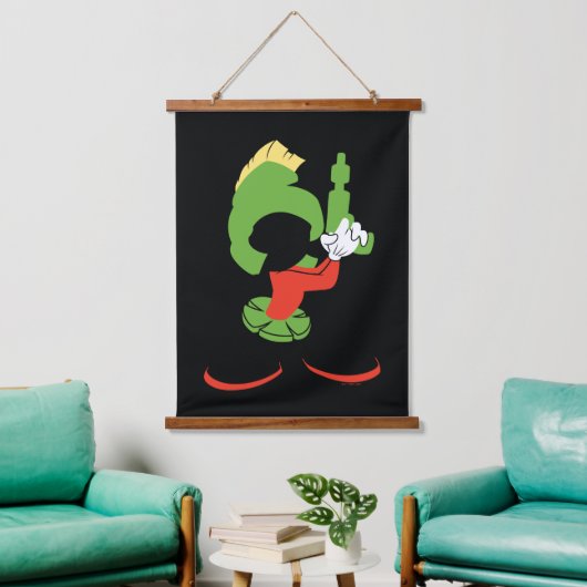 MARVIN HET MARTIAN™ silhouet met raygun Hangend Wandkleed (Woonkamer)
