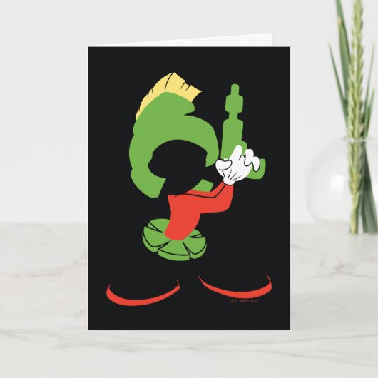 MARVIN HET MARTIAN™ silhouet met raygun Kaart (Voorkant)