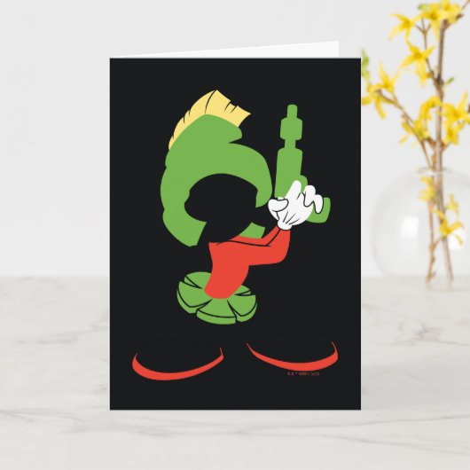 MARVIN HET MARTIAN™ silhouet met raygun Kaart (Gele Bloem)