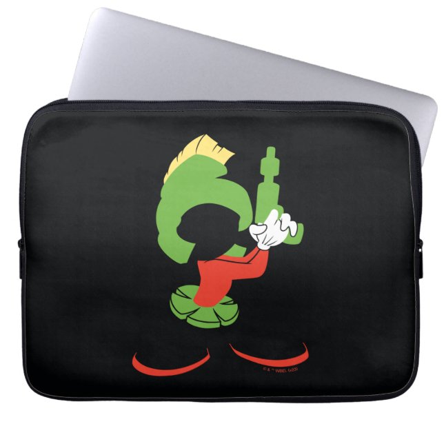 MARVIN HET MARTIAN™ silhouet met raygun Laptop Sleeve (Voorkant)