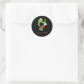MARVIN HET MARTIAN™ silhouet met raygun Ronde Sticker (Tas)
