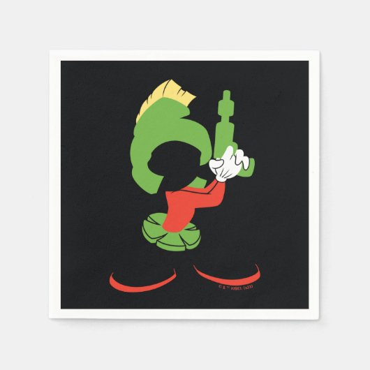 MARVIN HET MARTIAN™ silhouet met raygun Servet (Voorkant)