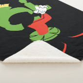 MARVIN HET MARTIAN™ silhouet met raygun Sherpa Deken (3/4)