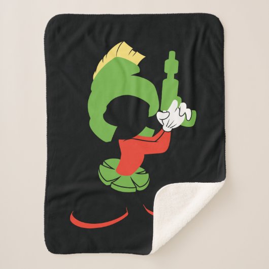 MARVIN HET MARTIAN™ silhouet met raygun Sherpa Deken (Voorkant)