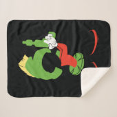 MARVIN HET MARTIAN™ silhouet met raygun Sherpa Deken (Voorkant (horizontaal))