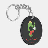 MARVIN HET MARTIAN™ silhouet met raygun Sleutelhanger (Voorkant Links)