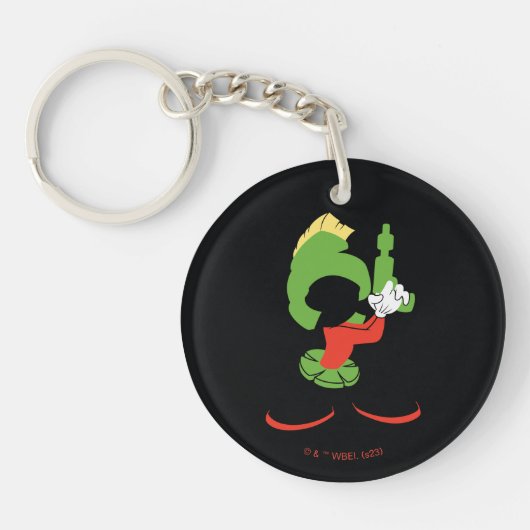 MARVIN HET MARTIAN™ silhouet met raygun Sleutelhanger (Voorkant)