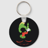 MARVIN HET MARTIAN™ silhouet met raygun Sleutelhanger (Voorkant)
