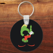 MARVIN HET MARTIAN™ silhouet met raygun Sleutelhanger (Achterkant)