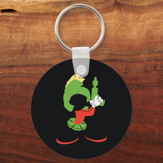 MARVIN HET MARTIAN™ silhouet met raygun Sleutelhanger (Achterkant)