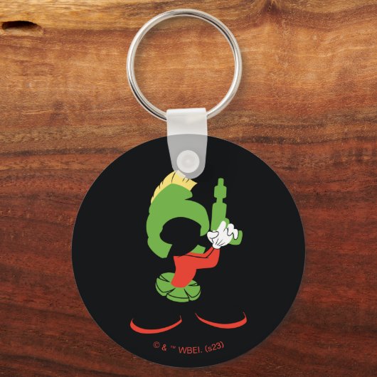 MARVIN HET MARTIAN™ silhouet met raygun Sleutelhanger (Voorkant)