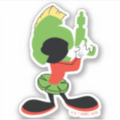 MARVIN HET MARTIAN™ silhouet met raygun Sticker (Voorkant)