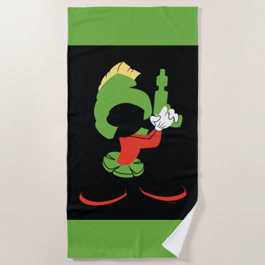 MARVIN HET MARTIAN™ silhouet met raygun Strandlaken (Voorkant)