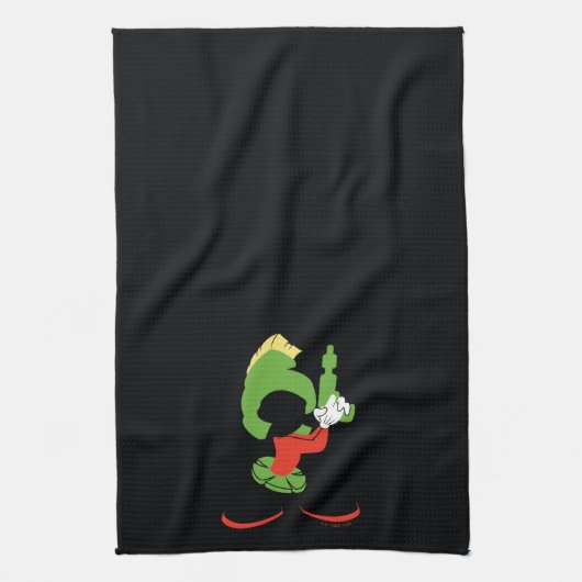 MARVIN HET MARTIAN™ silhouet met raygun Theedoek (Verticaal)