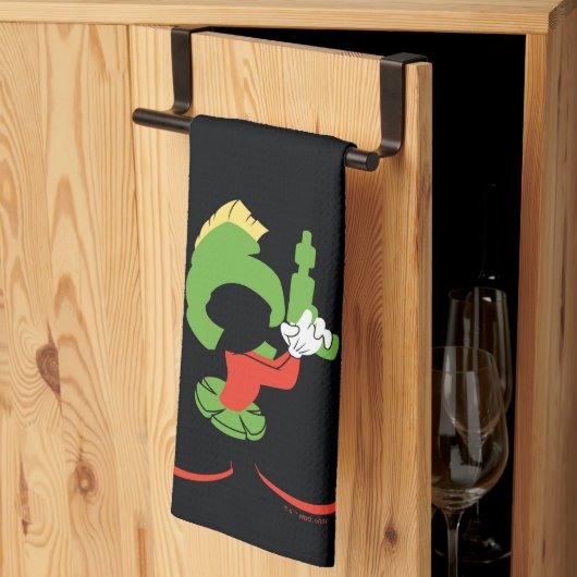 MARVIN HET MARTIAN™ silhouet met raygun Theedoek (Derde Gevouwen)