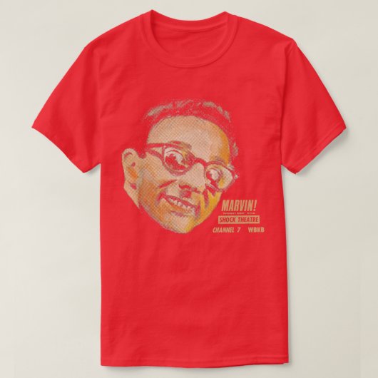 MARVIN Horror Host Shock Theater Chicago WBKB T-shirt (Design voorkant)