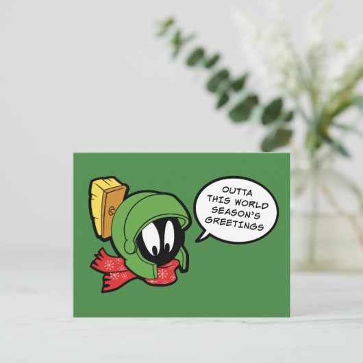 MARVIN MARTIAN™ "Uit deze wereld" Vakantie Feestdagenkaart (Staand voorkant)