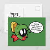 MARVIN MARTIAN™ "Uit deze wereld" Vakantie Feestdagenkaart (Voorkant / Achterkant)