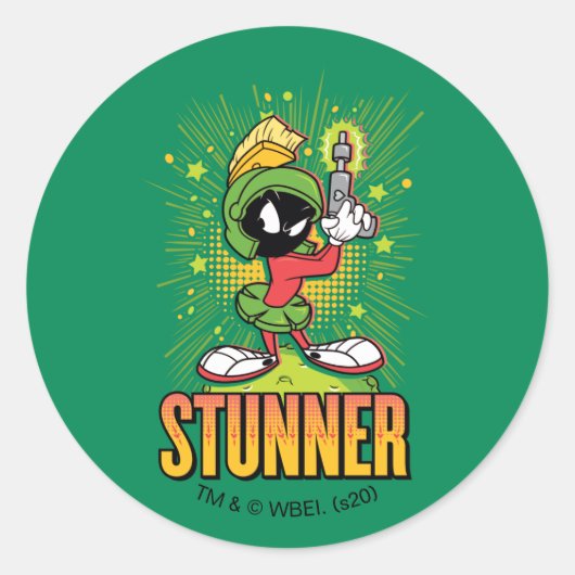 MARVIN MARTIAN™ - Verblinder Ronde Sticker (Voorkant)