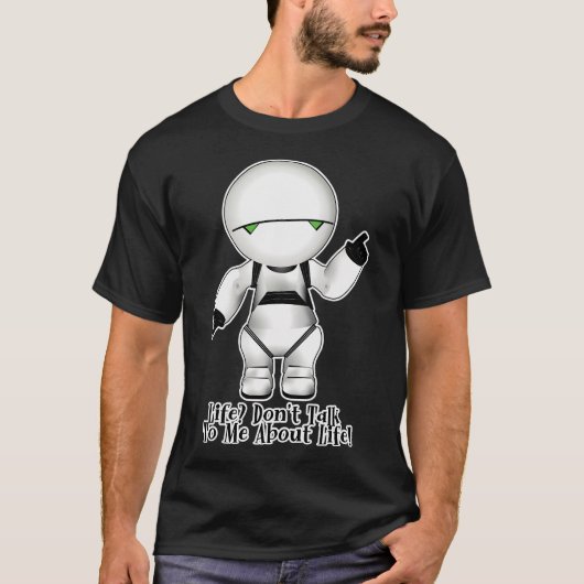 Marvin - Praat hem niet over het leven! T-shirt (Voorkant)