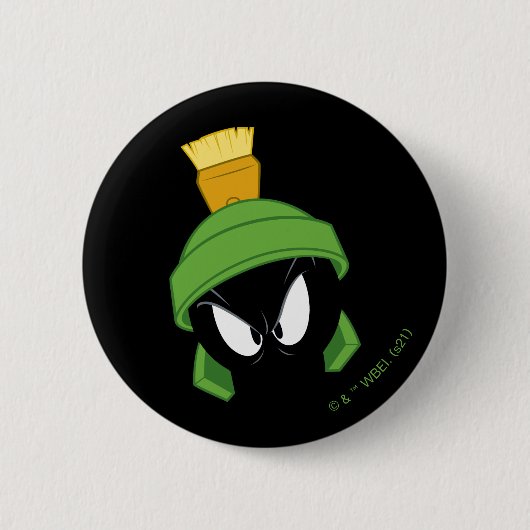 MARVIN THE MARTIAN™ Angry Face Ronde Button 5,7 Cm (Voorkant)