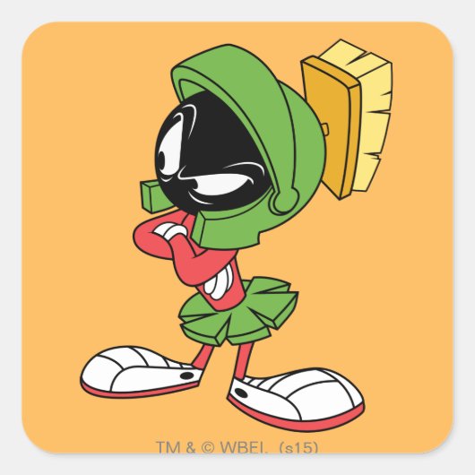 MARVIN THE MARTIAN™ Annoyed Vierkante Sticker (Voorkant)