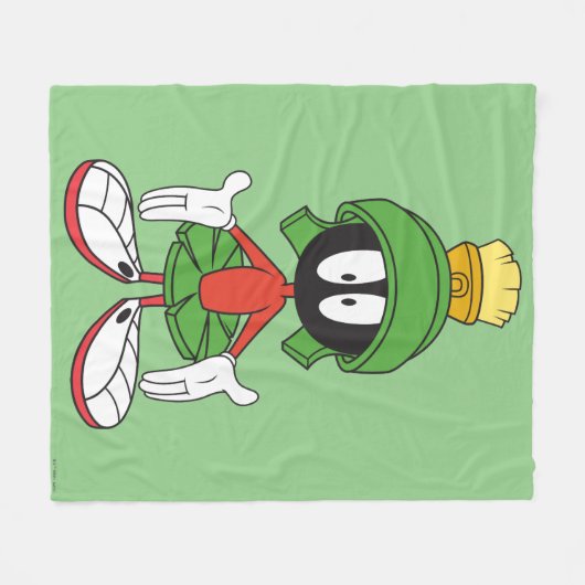 MARVIN THE MARTIAN™ armen open Fleece Deken (Voorkant (Horizontaal))