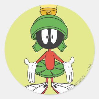 MARVIN THE MARTIAN™ armen open Ronde Sticker