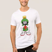 MARVIN THE MARTIAN™ armen open Tri-Blend Shirt (Voorkant)