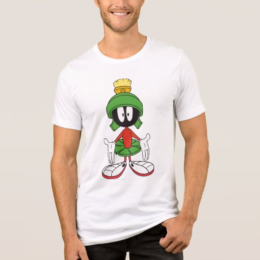 MARVIN THE MARTIAN™ armen open Tri-Blend Shirt (Voorkant)