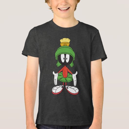 MARVIN THE MARTIAN™ armen open Tri-Blend Shirt (Voorkant)