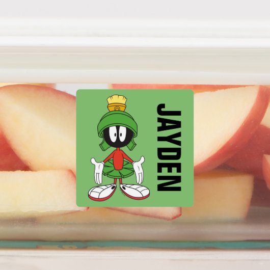 MARVIN THE MARTIAN™ armen open | voeg naam toe Labels (Aangebracht)