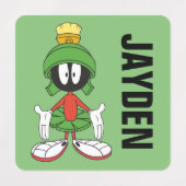 MARVIN THE MARTIAN™ armen open | voeg naam toe Labels (Design 2)