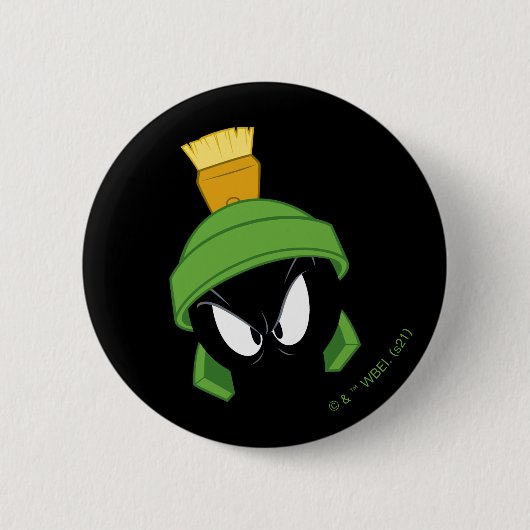 MARVIN THE MARTIAN™ Boze Gezicht Ronde Button 5,7 Cm (Voorkant)