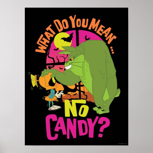 MARVIN THE MARTIAN™ & BUGS BUNNY™ "Geen snoep" Poster (Voorkant)